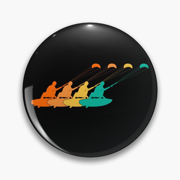 Item preview, Retro Kitesurfing Colored Silhouettes designed and sold by KleverOlivier.