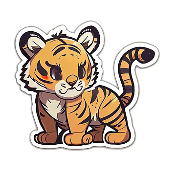 Artwork thumbnail, Tiger Cute by PythonBase