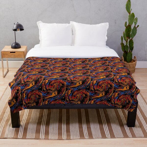 Item preview, Black blue red orange Abstraction  designed and sold by awsomepatterns.