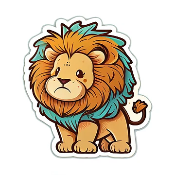 Artwork thumbnail, Cute Lion by PythonBase