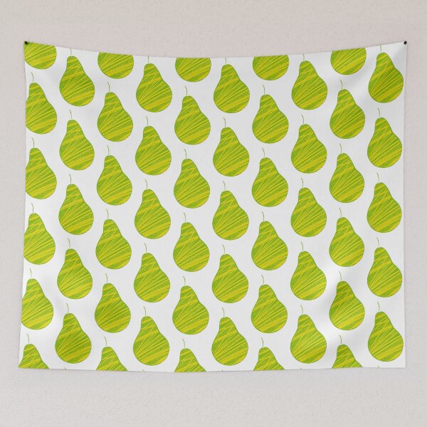Item preview, Green pear fruit with yellow pattern designed and sold by IULIART.