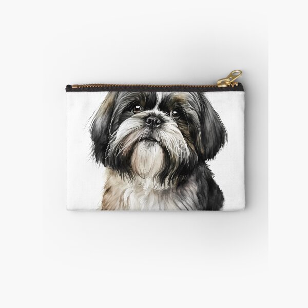 Item preview, Shih Tzu Black White Watercolor Portrait  designed and sold by ColorFlowArt.