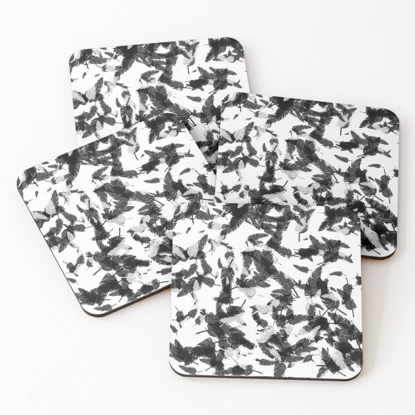 Item preview, Black white feathers designed and sold by awsomepatterns.