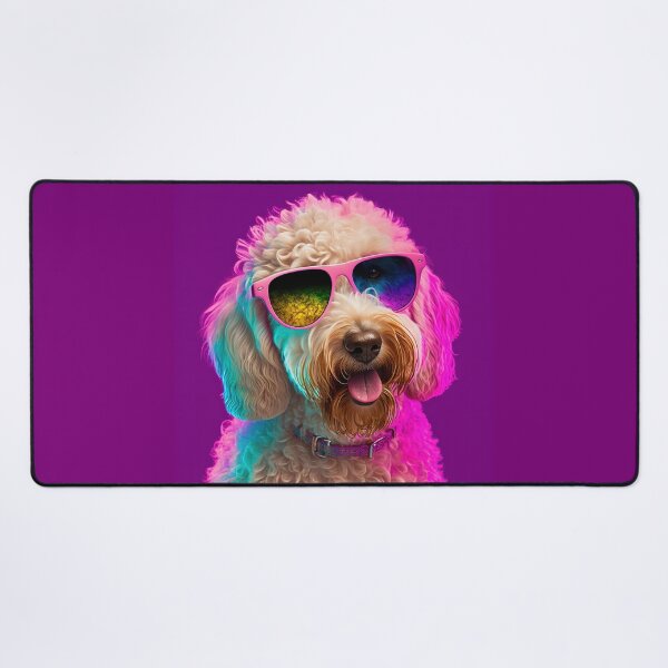 Item preview, neon bright golden doodle designed and sold by amazing1designs.