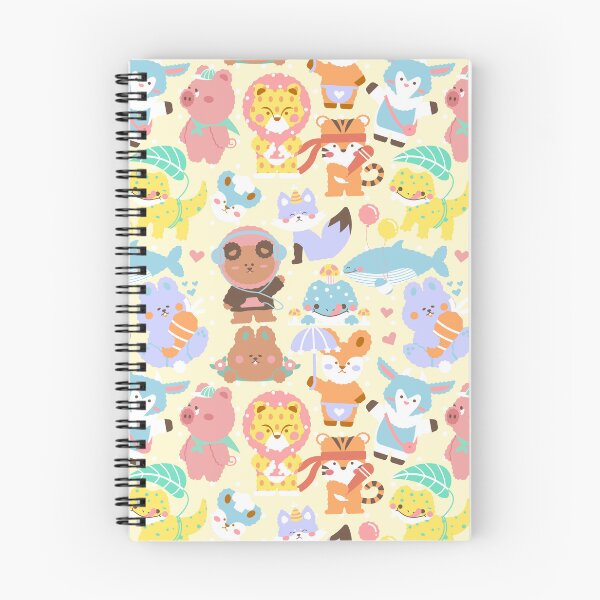 Item preview, Cute Animals Seamless Pattern Yellow designed and sold by MadeByBeata.