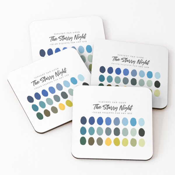 Item preview, Vincent Van Gogh's The Starry Night, Color Palette designed and sold by BasedOnEarth.
