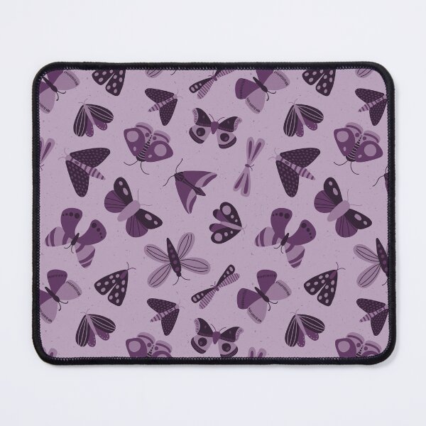 Item preview, Moths and Butterflies on a Light Speckled Background - purple - SHW1006 E designed and sold by Shiny Happy World.