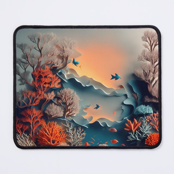 Item preview, Coral Reef in Paper art style designed and sold by FormFinder.