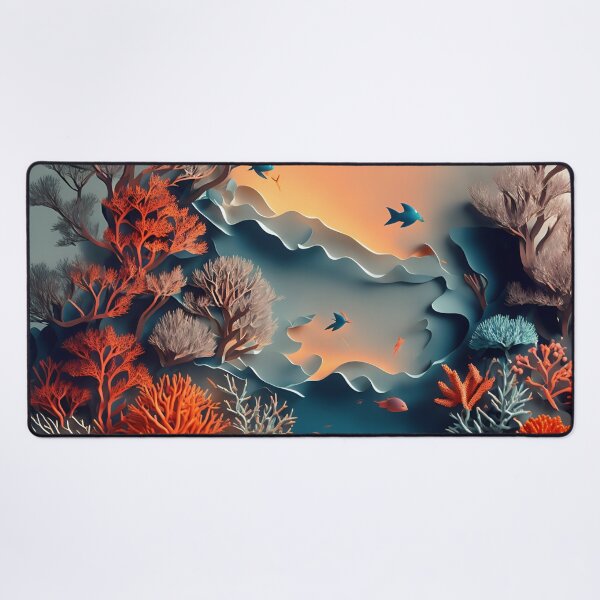 Item preview, Coral Reef in Paper art style designed and sold by FormFinder.