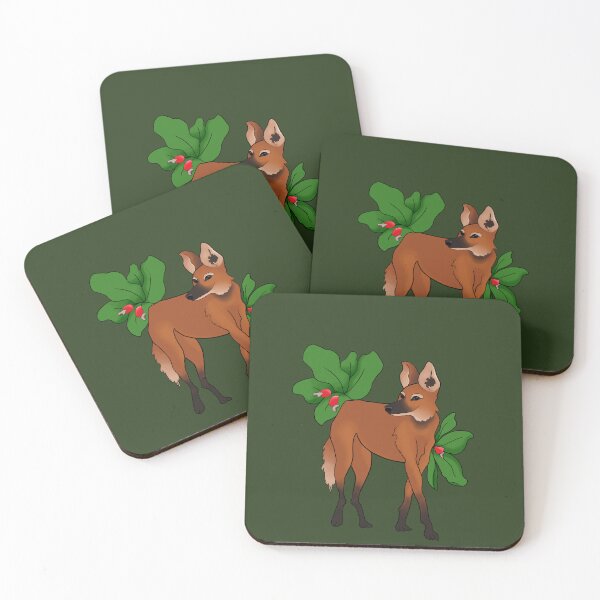 Item preview, Maned Wolf and Cashew fruits designed and sold by GiLojinha.
