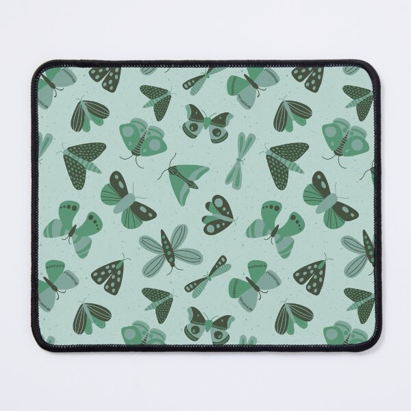 Item preview, Moths and Butterflies on a Light Speckled Background - blue green - SHW1006 F designed and sold by Shiny Happy World.