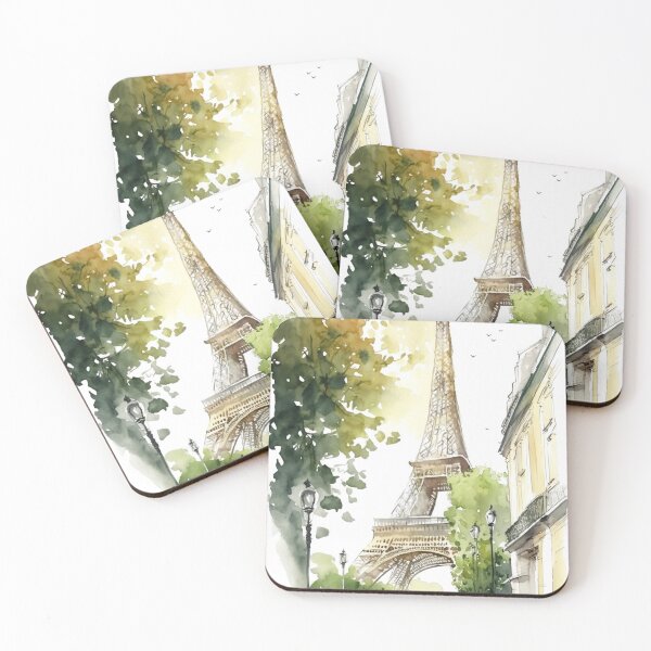 Item preview, Paris France Eiffel Tower Watercolor ART 1 designed and sold by artra-shop.