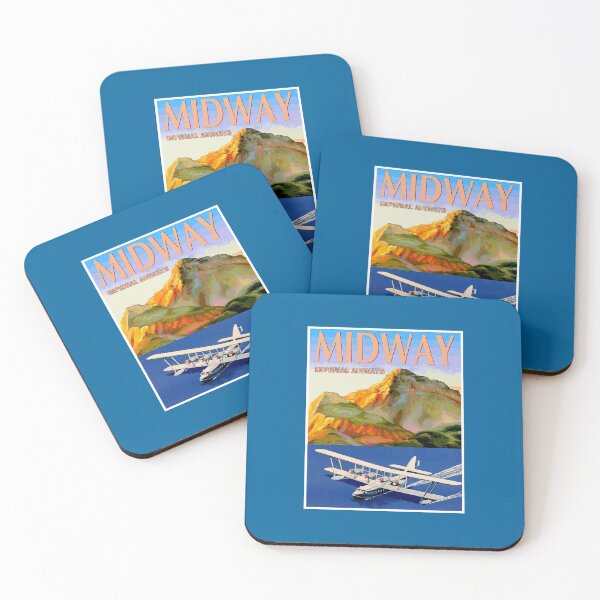 Item preview,  IMPERIAL AIRWAYS : Vintage Fly To Midway Travel Advertising Print designed and sold by posterbobs.