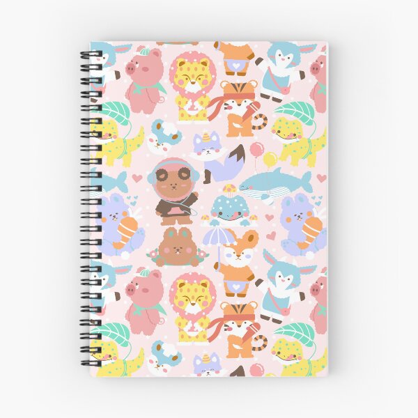 Item preview, Cute Animals Seamless Pattern Pink designed and sold by MadeByBeata.