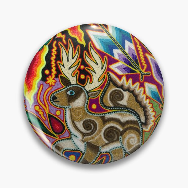 Item preview, Huichol deer and shaman in ritual designed and sold by aramara-huichol.