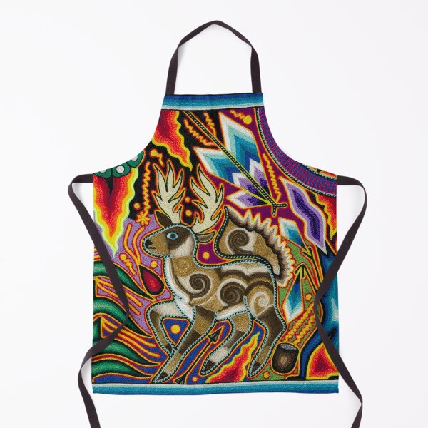 Item preview, Huichol deer and shaman in ritual designed and sold by aramara-huichol.