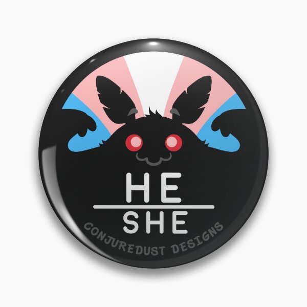 Item preview, Cryptid Trans Pronouns: He/She designed and sold by ConjureDust Designs.