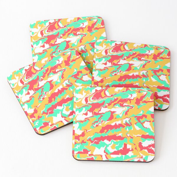 Item preview, Green red white orange Abstraction  designed and sold by awsomepatterns.