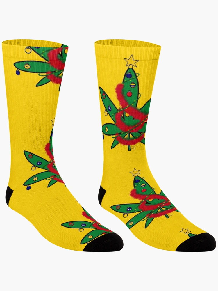 Thumbnail 3 of 5, Socks, Merryjuana Tree designed and sold by RooBooCo.