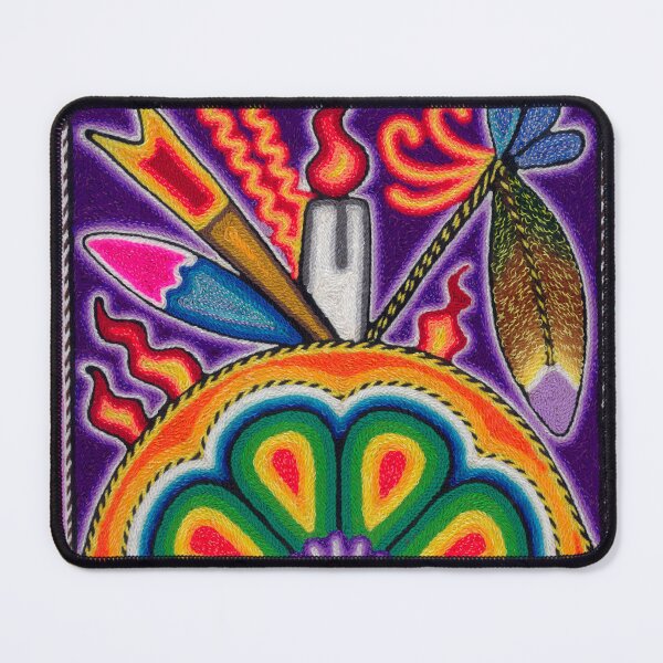Item preview, Huichol ceremony with offerings designed and sold by aramara-huichol.
