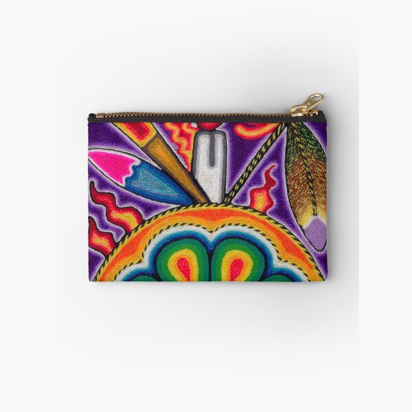 Item preview, Huichol ceremony with offerings designed and sold by aramara-huichol.