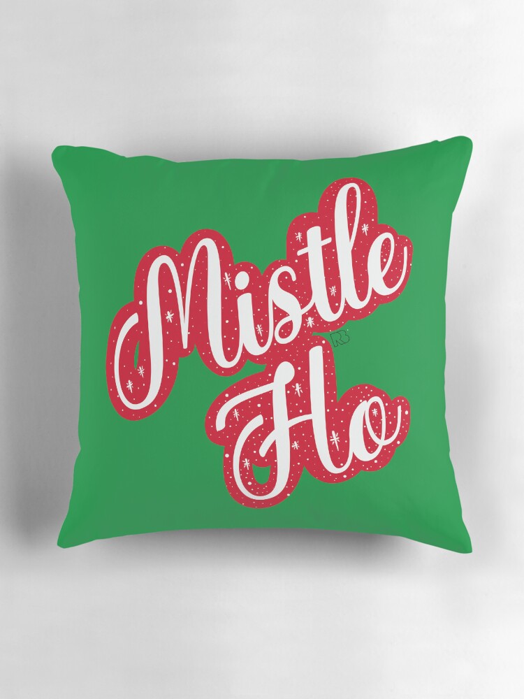 Aperçu 3 sur 4. Coussin avec l'œuvre Mistle Ho créée et vendue par RooBooCo.