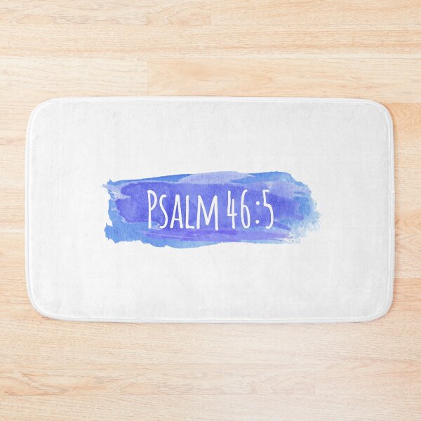 Item preview, Psalm 46:5 God is within her - Watercolor Stroke - Blue designed and sold by amazingjoy.