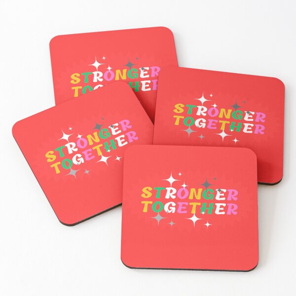 Item preview, stronger together Logo design with red color in background  designed and sold by MobMarketdesign.