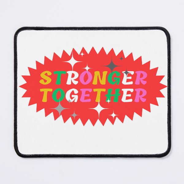 Item preview, stronger together Logo design with red color in background  designed and sold by MobMarketdesign.