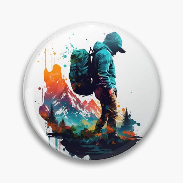 Item preview, Hikers - climbers in front of Nanga Parbat painting illustration designed and sold by togetherShirts.