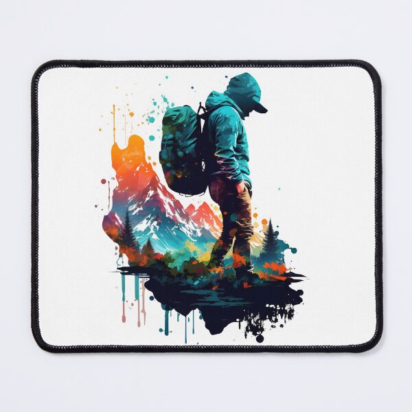 Item preview, Hikers - climbers in front of Nanga Parbat painting illustration designed and sold by togetherShirts.