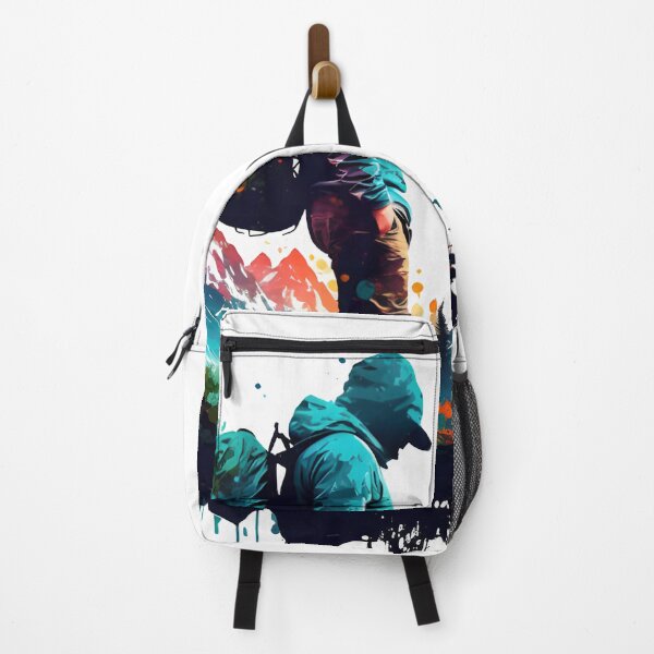 Item preview, Hikers - climbers in front of Nanga Parbat painting illustration designed and sold by togetherShirts.