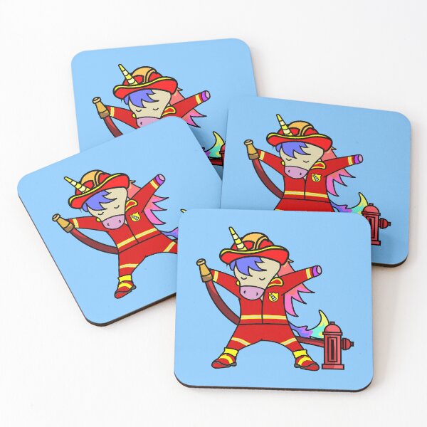Item preview, My fire fighter unicorn drawing designed and sold by Blondiabshop.