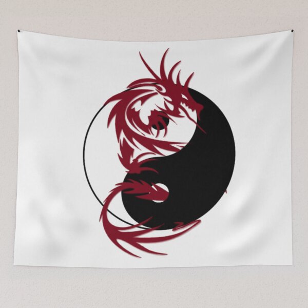 Item preview, Yin Yang sign with red dragon designed and sold by LA DESIGN.