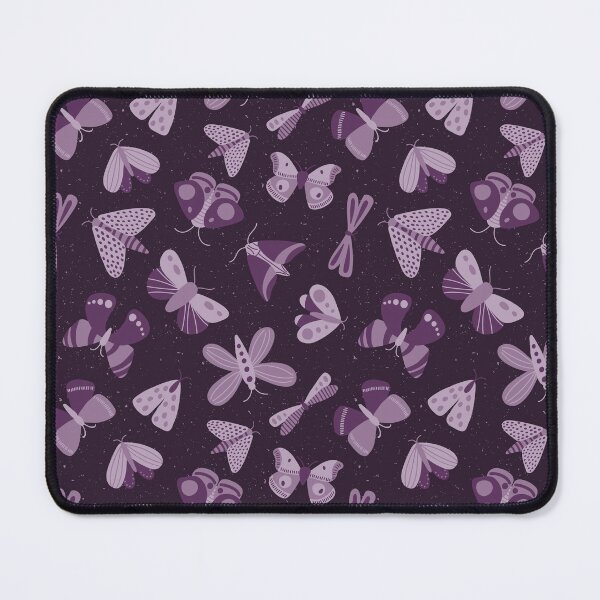 Item preview, Moths and Butterflies on a Dark Speckled Background - purple - SHW1006 R designed and sold by Shiny Happy World.