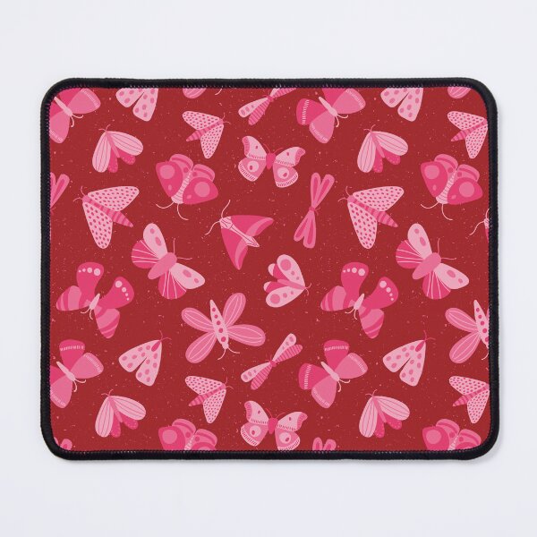 Item preview, Moths and Butterflies on a Dark Speckled Background - red - SHW1006 W designed and sold by Shiny Happy World.