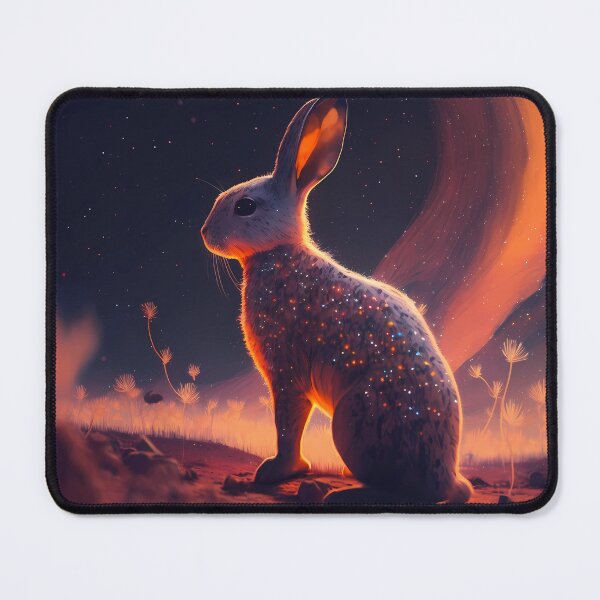 Item preview, Galactic Rabbits: Cute and Whimsical Artwork with Milky Way Background designed and sold by jcliu.
