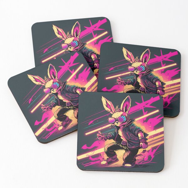 Item preview, Retrowave Rabbit with Sunglasses: Full Body Anime Character Design designed and sold by jcliu.
