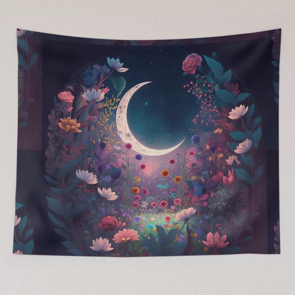 Item preview, sleepy moon garden flower floral  - Space galaxy earth Bundle Set  designed and sold by Black British  Designer - Photographer.