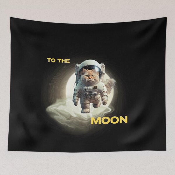 Item preview, fluffy Persian cat in an astronaut suit, exploring the moon! designed and sold by Shakibs420.