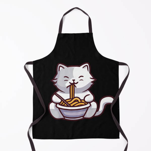 Item preview, White Cartoon Cat Eating Spaghetti designed and sold by mabdulrabn.