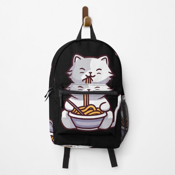 Item preview, White Cartoon Cat Eating Spaghetti designed and sold by mabdulrabn.