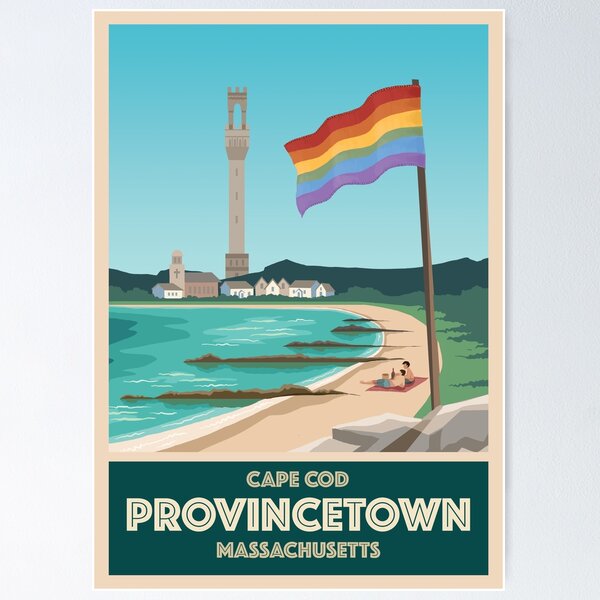 Item preview, Provincetown Vintage Travel Poster designed and sold by sisnotanartist.