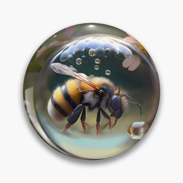 Item preview, Real bee in water bubble in garden designed and sold by SMILE88.