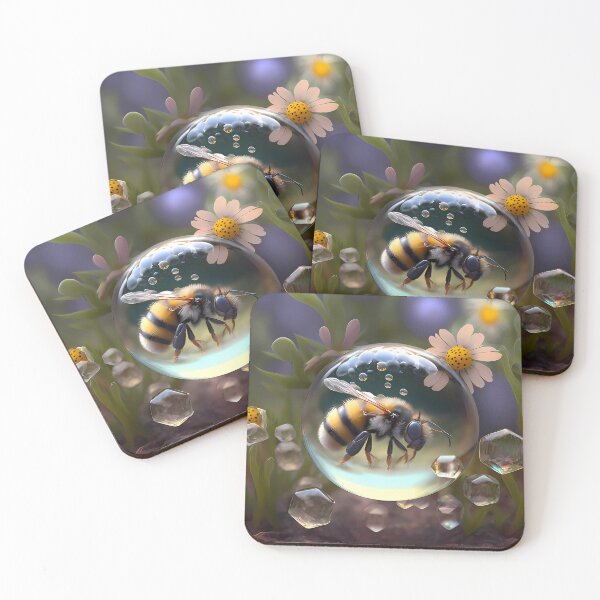 Item preview, Real bee in water bubble in garden designed and sold by SMILE88.