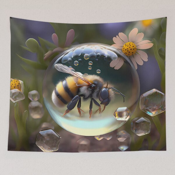 Item preview, Real bee in water bubble in garden designed and sold by SMILE88.