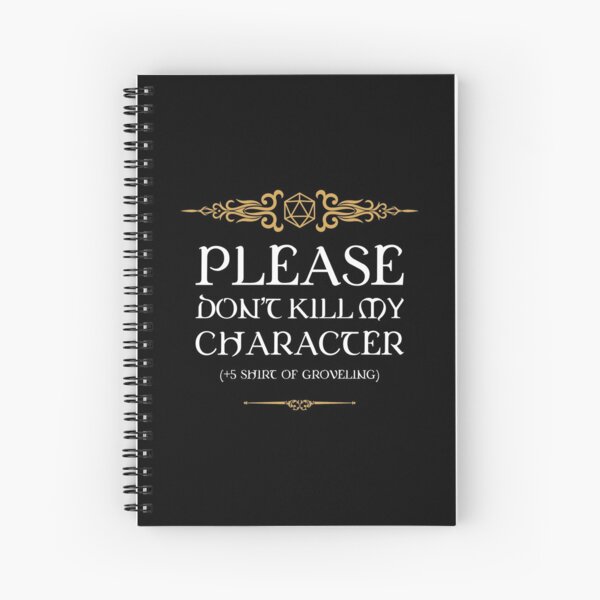 Shirt of Groveling Tabletop RPG Addict Spiral Notebook