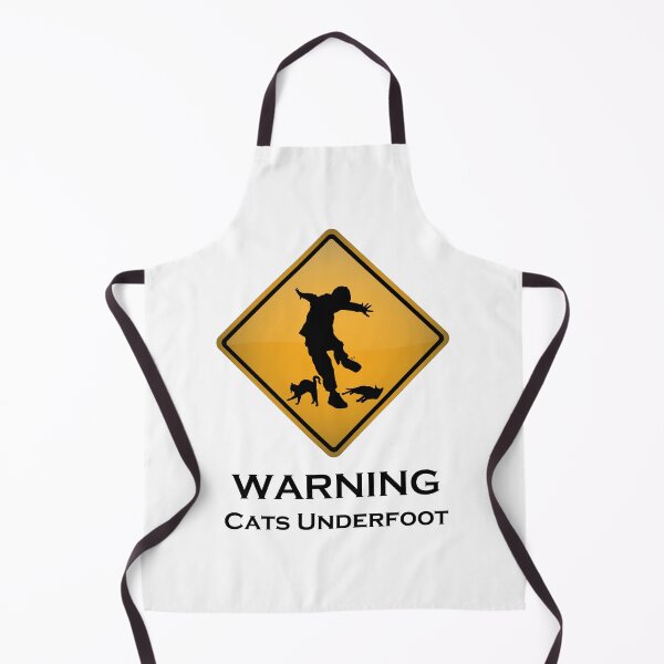 Item preview, Cats Underfoot Warning Sign designed and sold by tartanphoenix.