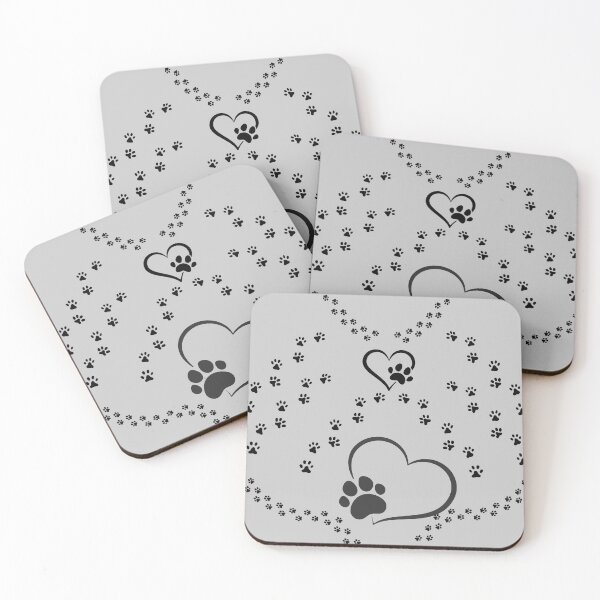 Item preview, Black cute paws and hearts designed and sold by CzartyMarty.