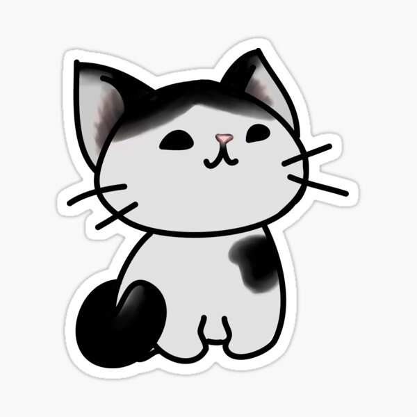 Item preview, Little Black and White Kitten designed and sold by ABVart.